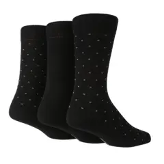 TORE Totally Recycled Men's Dot Crew Socks 3pk - Black 7-12