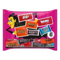 HERSHEY'S Chocolate and Sweets Assorted Halloween Candy Snack Size - 19.76oz/40pc
