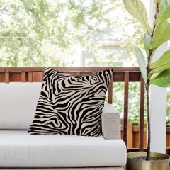 20"x20" Deny Designs Daily Regina Designs Zebra Outdoor Throw Pillow