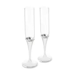 Vera Wang Infinity Toasting Flute Silver, Set of 2