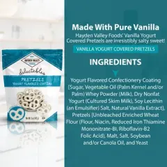 Hayden Valley Foods Vanilla Yogurt Covered Pretzels | 5 oz Bags (Pack of 3) | No Artificial Flavors, Preservatives or Colors