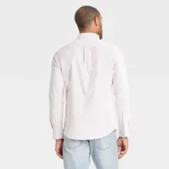 Men's Long Sleeve Poplin Shirt - Goodfellow & Co&trade; Pink