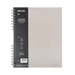 Altitude 100pg 1 Subject College Ruled Notebook 9"x11" Split Wire Warm Gray