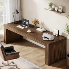 Tribesigns 78.74-Inch Wooden Extra Long Computer Desk, Two Person Desk Double Desk
