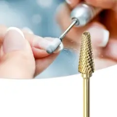 Unique Bargains 3/32 Inch Mini Cone Bit Electric Nail Drill File Cuticle Cleaner Tool for Rotary Nail Drill Machine Manicure Pedicure Polishing Kit