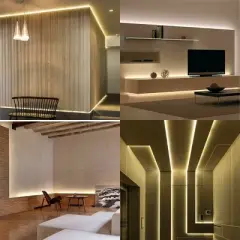 Costway 100' 2 Wire LED Rope Light Christmas Decorative Party In/Outdoor 110V Warm White