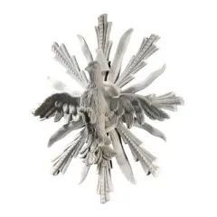 Design Toscano Holy Spirit Dove of Peace Bonded Marble Resin Wall Sculpture