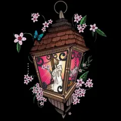 Junior's Design By Humans Beautiful Lantern By Adamzworld T-Shirt