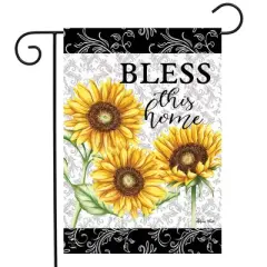 Briarwood Lane Garden Flag 12x18 For Outdoor Bless This Home Sunflowers Summer For Summer Garden Flag Flags For Outside