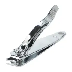 Unique Bargains Metal Manicure Tool Slanted Edge Nail Cutter Silver Tone