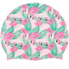 Sporti Flamingo Floaties Silicone Swim Cap