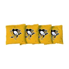 NHL Pittsburgh Penguins Corn-Filled Cornhole Bags Yellow - 4pk