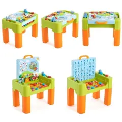 JuzToys 6-in-1 Educational Learning Activity Table &ndash; 16 Games Activity Center for Baby, Developmental Play Center Desk for Toddlers