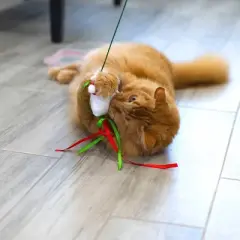 Midlee Christmas Cat Wand with Ribbon - 3 Pack