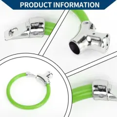 Unique Bargains Bicycle Lock Portable Ring Cable Anti-Theft Bike Lock Mini Ring Lock Green 16.54"
