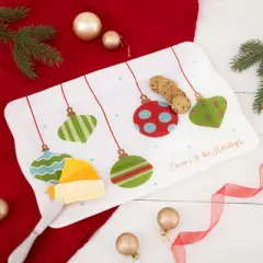 Pavilion Gift Company - Holiday - 16.75" x 11" Glass Serving Tray - Serving Trays