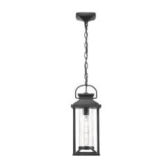 Maliang Outdoor Pendant Lights for Porch, Outdoor Ceiling Light with Ribbed Glass for House Patio, Anti-Rust Waterproof