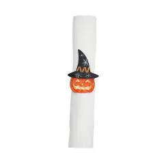 Gallerie II Witchy Pumpkin Halloween Napkin Ring Set of 6