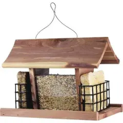 Valley Splendor Cedar Hopper & Suet Bird Feeder