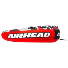 Airhead AHSSL-42 Slice 100" Inflatable Double Rider Towable Lake Boating Tube Water Raft with Tow Point, Boston Valve, and Heavy-Duty PVC