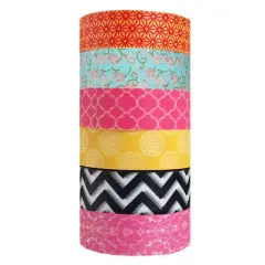 Wrapables Japanese Washi Masking Tape Collection, Premium Value Pack (Set of 6)