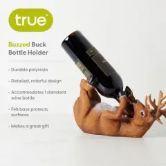 True Buzzed Buck Bottle Holder for Kitchen Decor or Bar Carts, Bottle Rack for Wine Decor Bottle Storage