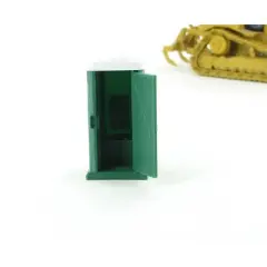 3D to Scale 1/50 3D Printed Green and White Plastic Porta-Potty with Opening Door 50-141-DG