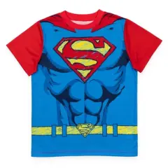 DC Comics Justice League Superman Cosplay Pajama Shirts and Shorts Blue/Red/White 