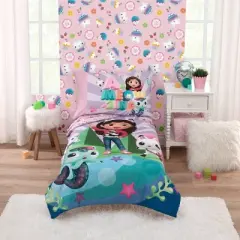 4pc Gabby's Dollhouse 'A-Meow-Zing' Toddler Bed Set