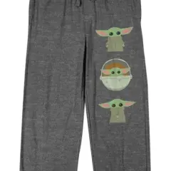The Mandalorian Baby Yoda Star Wars Mens Grey Sleep Pajama Pants