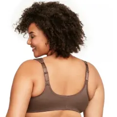 Glamorise Womens WonderWire Front-Closure Underwire Bra 1245 Mocha