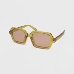 Women's Milky Plastic Square Blue Light Filtering Glasses - Wild Fable&trade; Honey Yellow