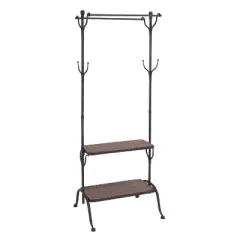 Industrial Metal Coat Rack Black - Olivia & May
