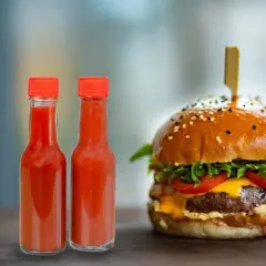 Cornucopia Brands 3oz Mini Hot Sauce Bottles, Choose Bottle Set or Replacement Parts; w/Red Caps, Dripper Inserts, and Black Shrink Bands
