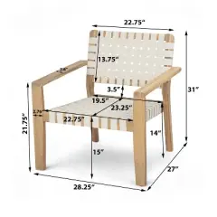 Christopher Knight Home Annette Patio Rustic Woven Rope Acacia Wood Accent Chair (Set of 2)