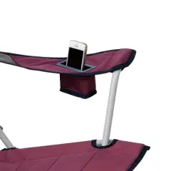 Core Portable Heavy Duty Folding Chair with Cooling Mesh Back and Carrying Storage Bag for Outdoor Sporting Events or Camping Trips, Wine