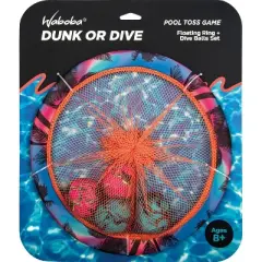 Waboba Dunk or Dive - Pool Toss Game | Floating Pool Target with Ball | Fun Water Game for Kids & Adults