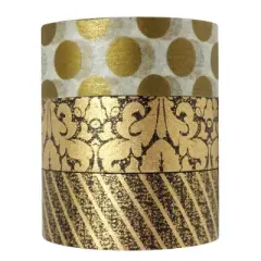 Wrapables Midas Touch Japanese Washi Masking Tape (Set of 3)