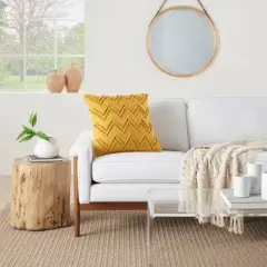 18"x18" Life Styles Chevron Loops Square Throw Pillow Yellow - Mina Victory