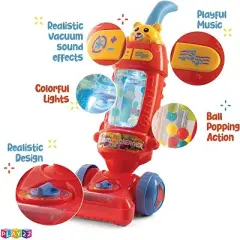 Kids Vacuum Cleaner Toy For Toddler with Lights & Sounds Effects & Ball-Popping Action - Toy Vacuum Cleaner - Play22USA
