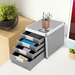 YIYIBYUS File Storage Cabinet with 4 Lockable Drawerswith Document Storage Box
