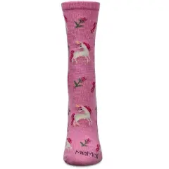 Memoi Magical Unicorns Bamboo Blend Crew Socks
