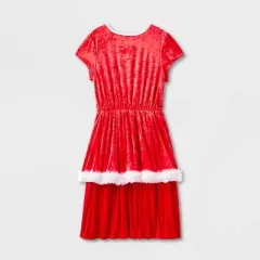 Girls' Santa Claus Dress-up NightGown - Red
