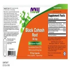 Black Cohosh Root 80mg by Now Foods  -  90 Capsule