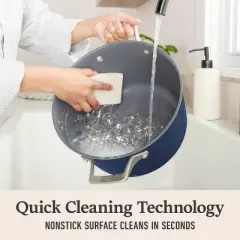 Calphalon 7qt Premier Ceramic Dutch Oven With Cover Midnight: Nonstick Cooking Pot, Oven Safe, Dishwasher Safe