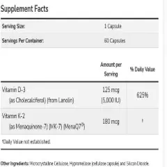 Mega D-3 & MK-7 by Now Foods  -  120 VegCap