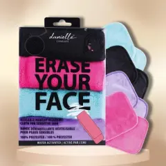 Danielle Creations Reusable Makeup Removing Cloths For Sensitive Skin (MULTI-COLOR) Kind to your skin as well as the planet (4 Cloths)