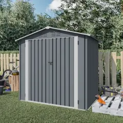 CAVINAS Outdoor Storage Shed Large Metal Tool Sheds with Sliding Doors and Air Vent for Backyard