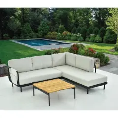 Modular LShaped Performance Fabric Sectional Sofa MatteFinish Frame & Ultra Support Seating Platform Ready