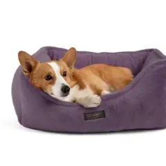 Nandog Pet Gear Cloud 2.0 Reversible  Dog Knit Bed - Taupe Purple (25 in)